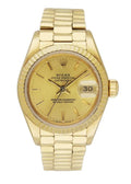 fluted Rolex Gold Champagne Datejust