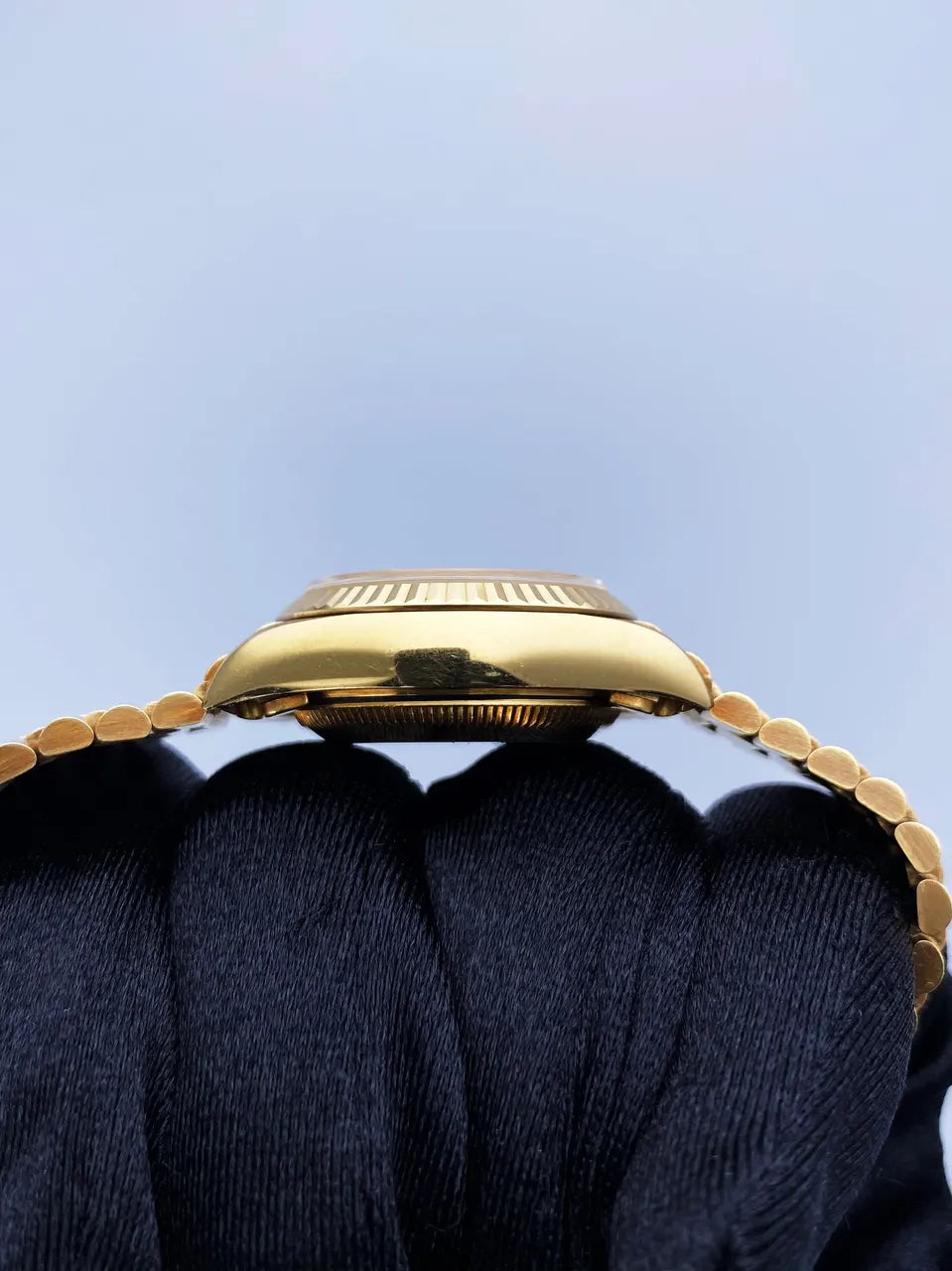 Rolex Gold Blue Diamond Dial - Hình 5