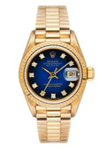 Rolex Gold Blue Diamond Dial