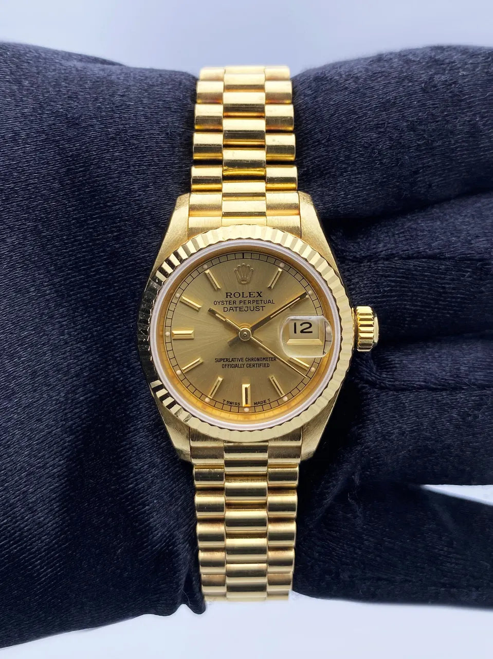 Rolex Gold Champagne Datejust - Hình 3