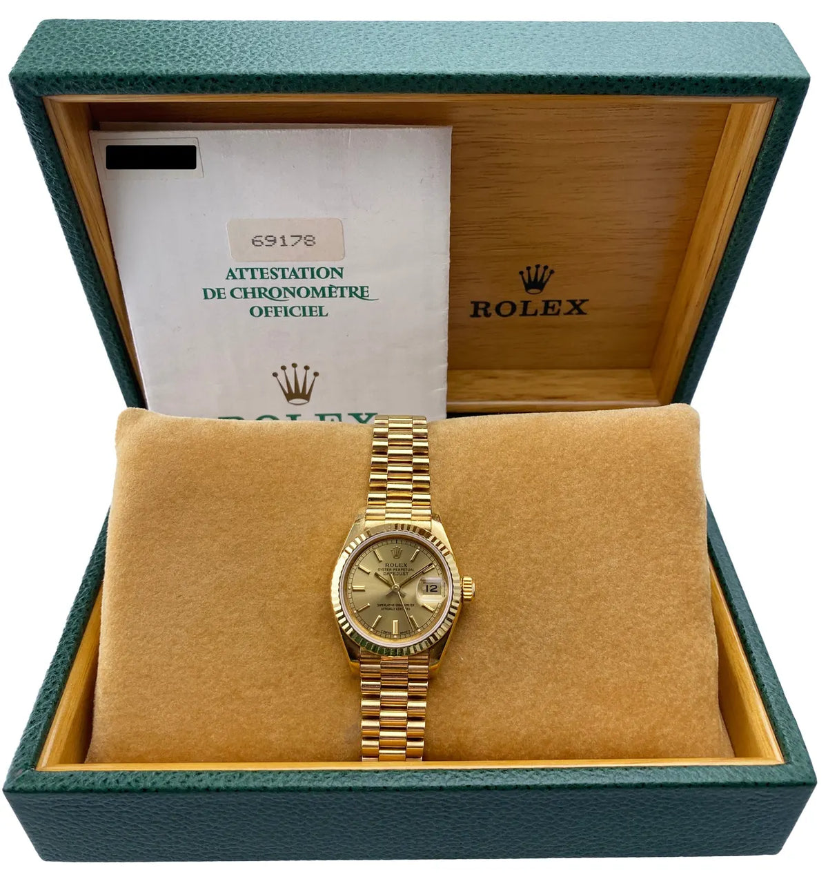 Rolex Gold Champagne Datejust - Hình 2