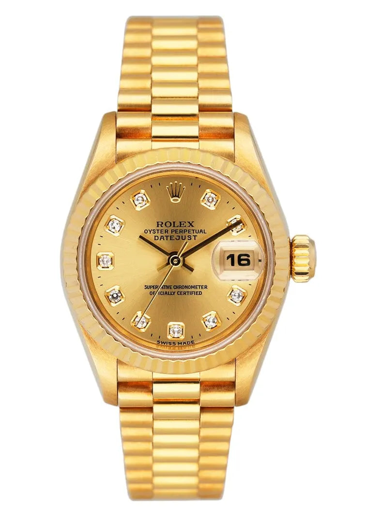 Rolex Gold Diamond Ladies datejust