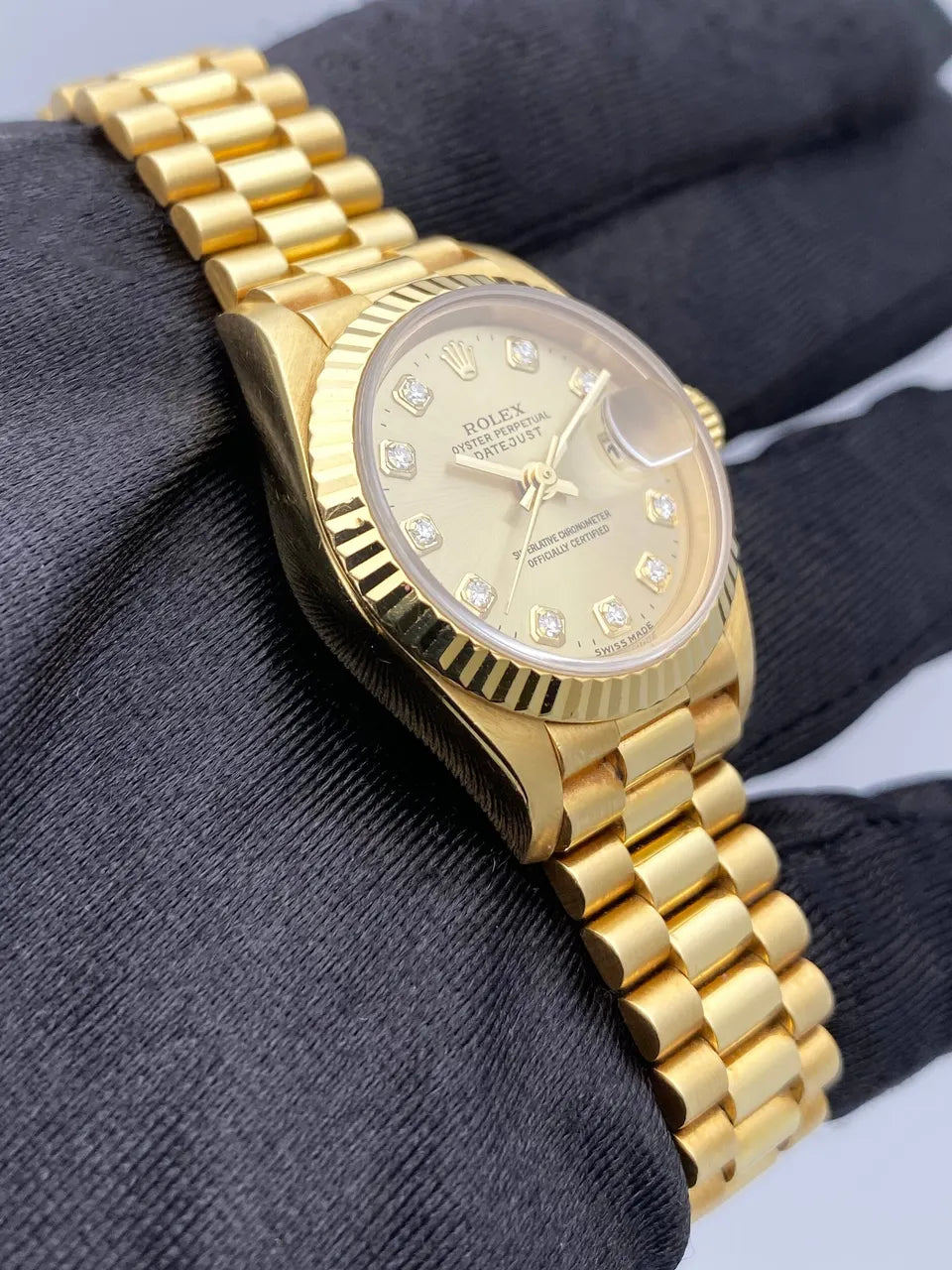 Rolex Gold Diamond Ladies datejust - Hình 3