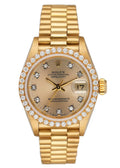 Rolex Gold Diamond Bezel Champagne