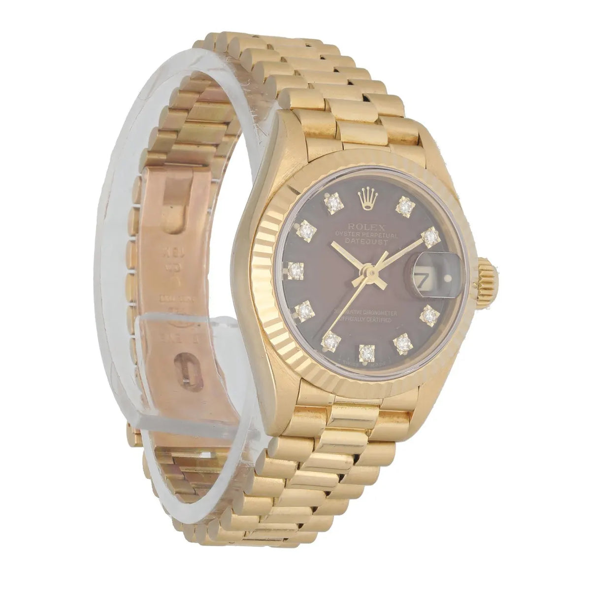 Rolex Gold Plum Diamond Dial - Hình 3
