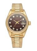 Rolex Gold Plum Diamond Dial