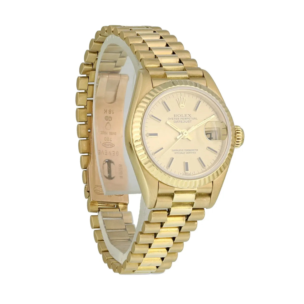 Rolex Gold Champagne Dial Ladies - Hình 3