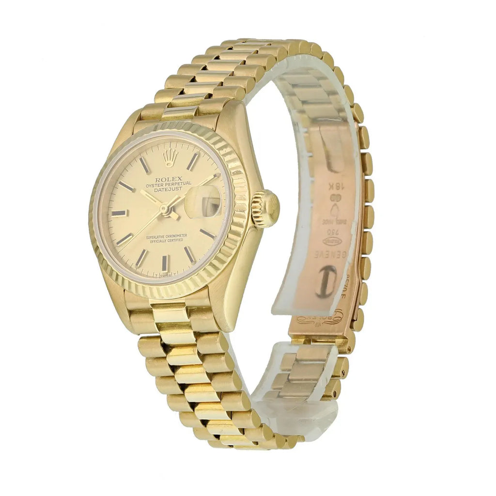 Rolex Gold Champagne Dial Ladies - Hình 4