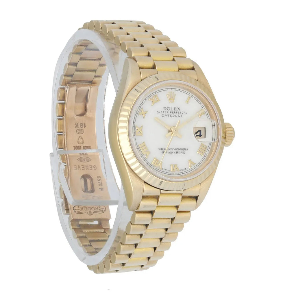 Rolex Datejust Gold White Dial - Hình 2