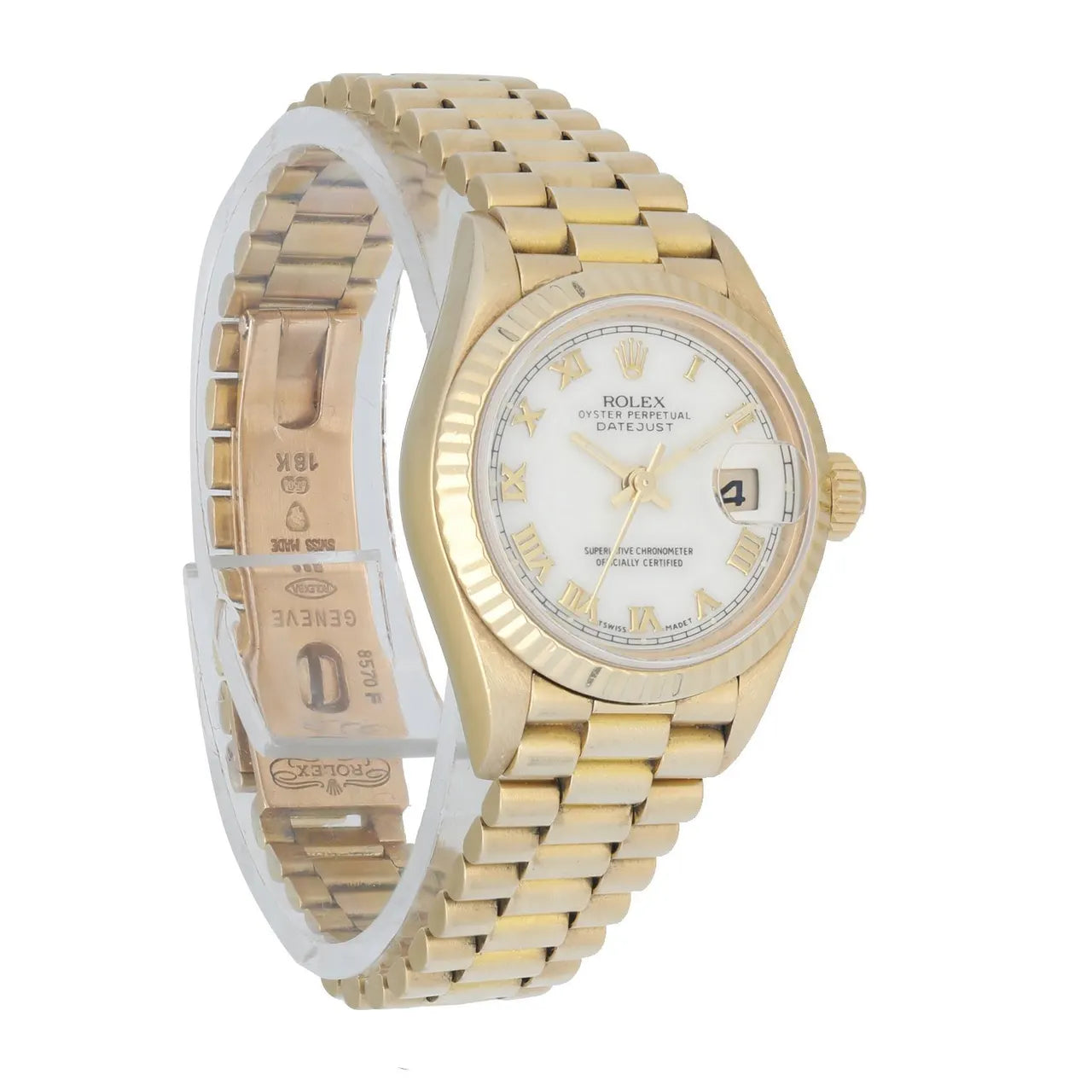 Rolex Datejust Gold White Dial - Hình 2