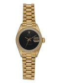 datejust Rolex Gold Black Dial