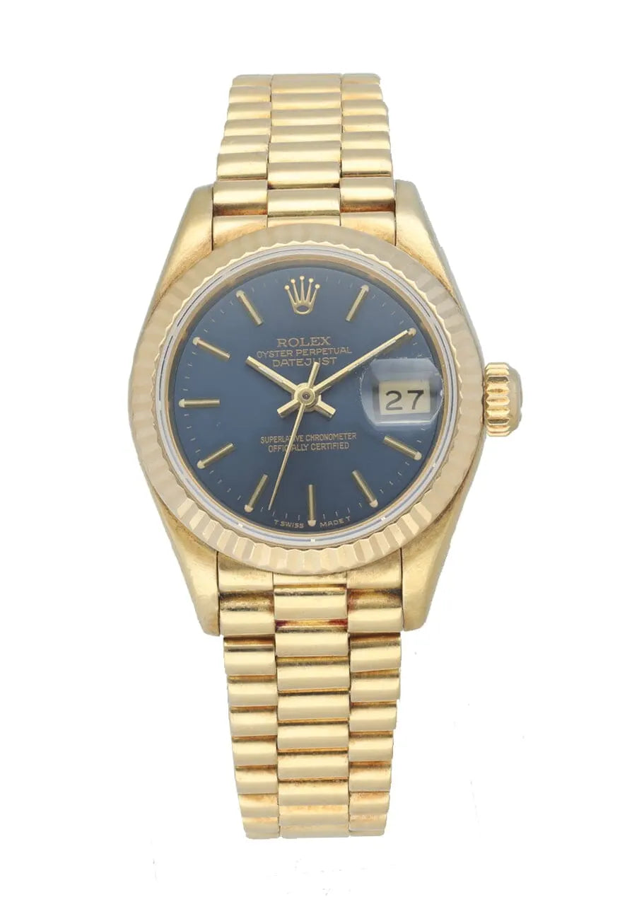 Rolex Gold Blue Datejust - Hình 4