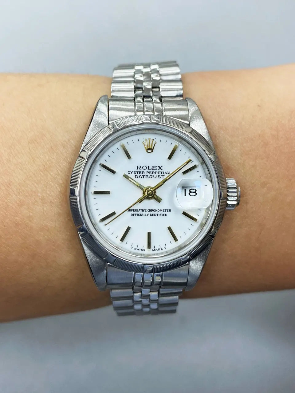 Rolex Datejust Steel White Dial - Hình 9