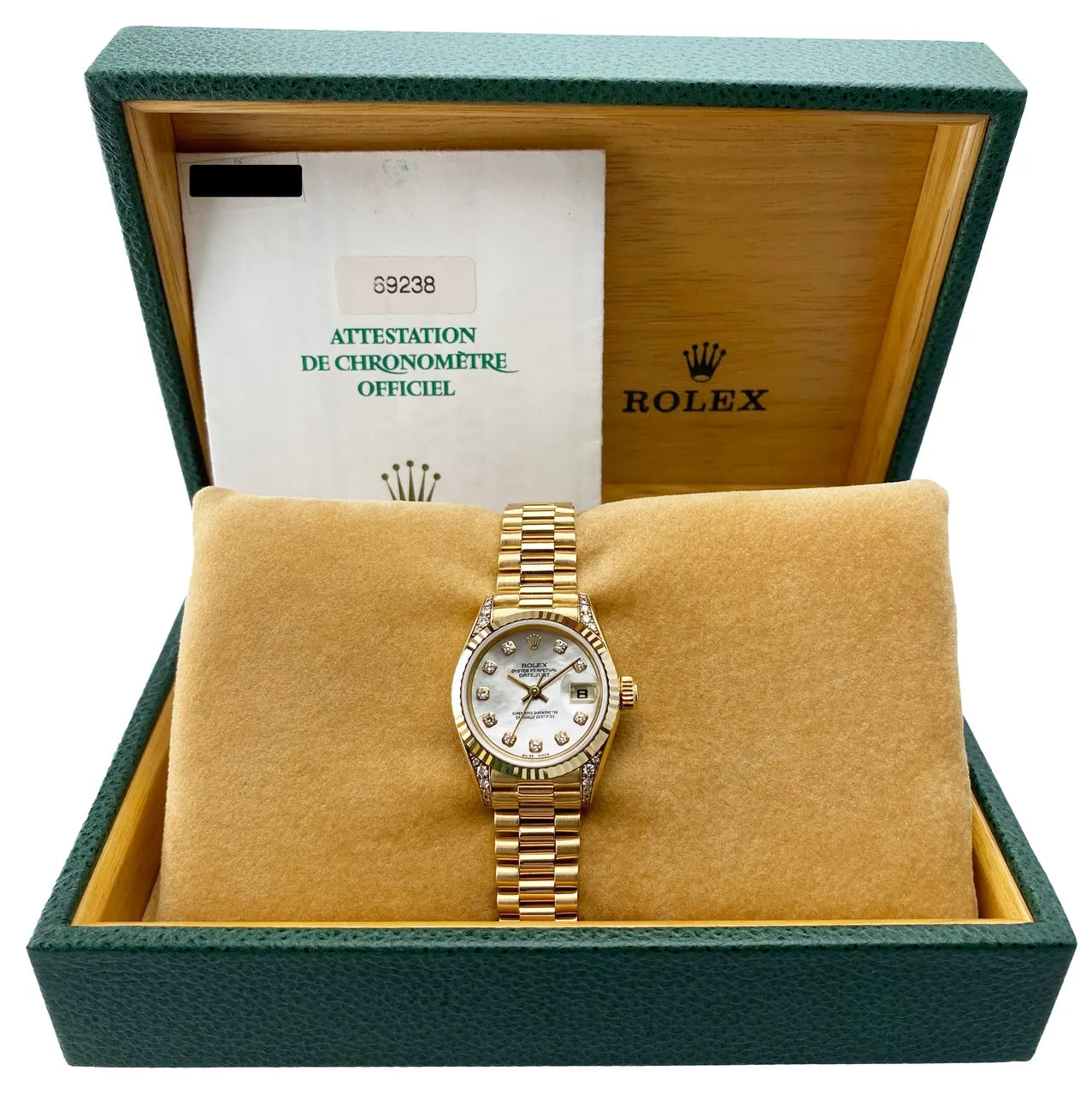 Rolex Datejust Gold Diamond Bezel - Hình 2