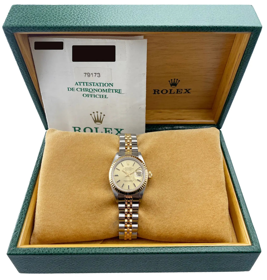 stainless Rolex Datejust Two-Tone Gold Dial