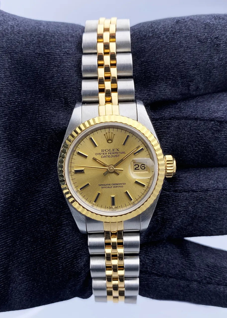 stainless Rolex Datejust Two-Tone Gold Dial - Hình 2