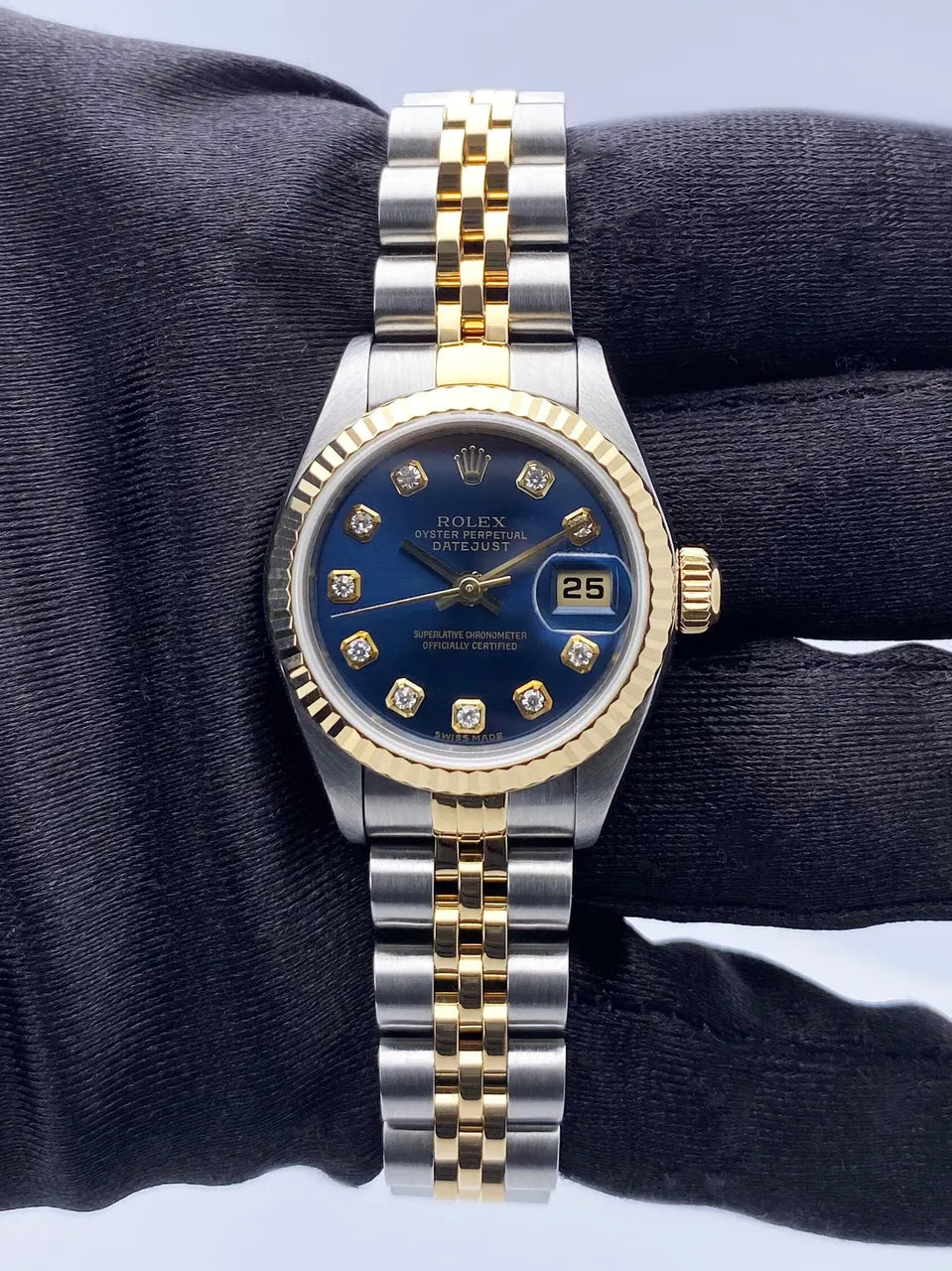 Rolex Bi-Metal Blue Diamond - Hình 2