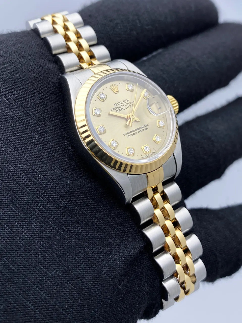 Rolex Two-Tone Champagne Diamond - Hình 3