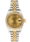 two Rolex Datejust Gold Diamond Dial
