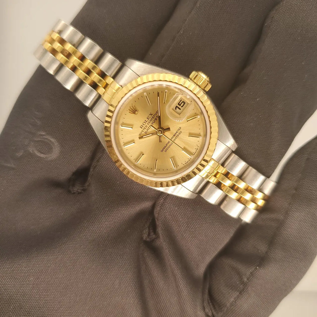 two Rolex Gold Champagne Jubilee Datejust - Hình 5