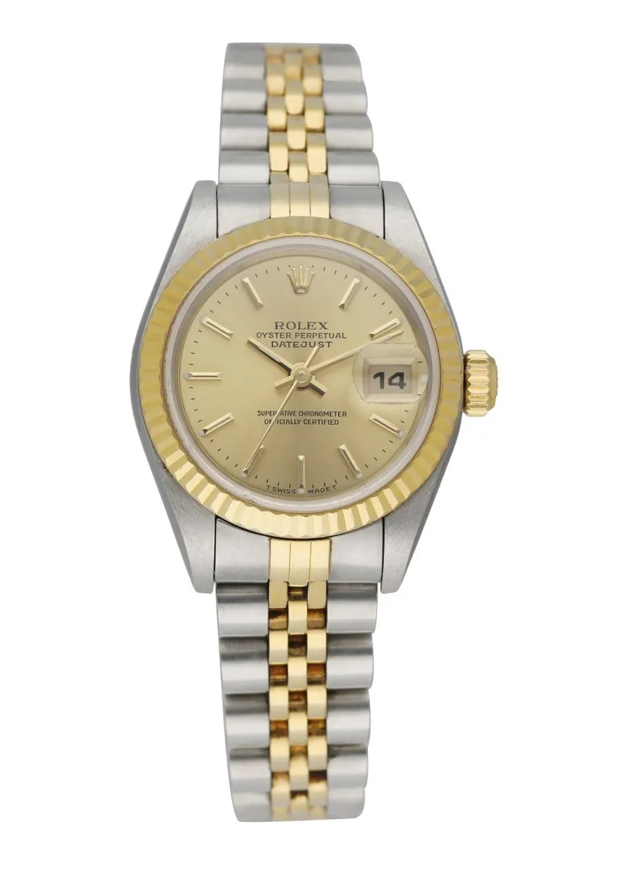two Rolex Gold Champagne Jubilee Datejust