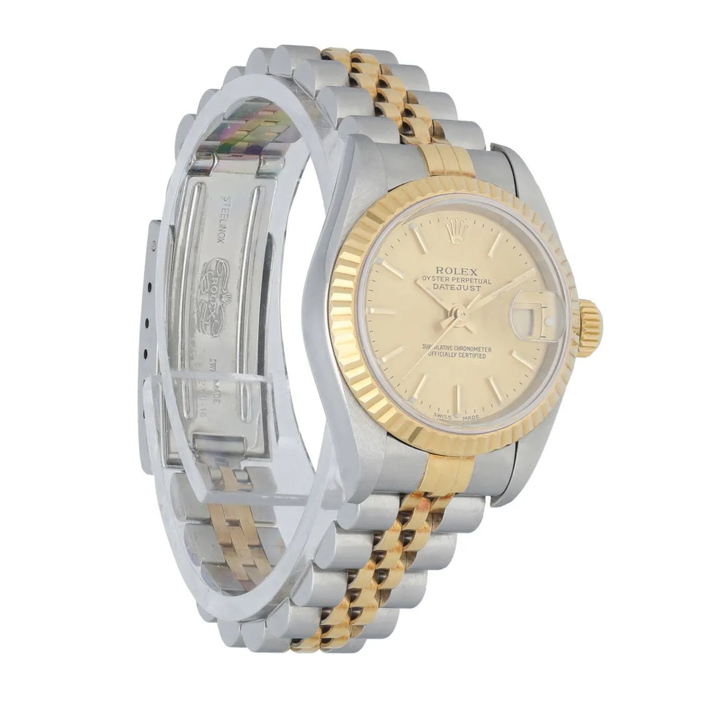 gold Rolex Two-Tone Champagne Datejust - Hình 3