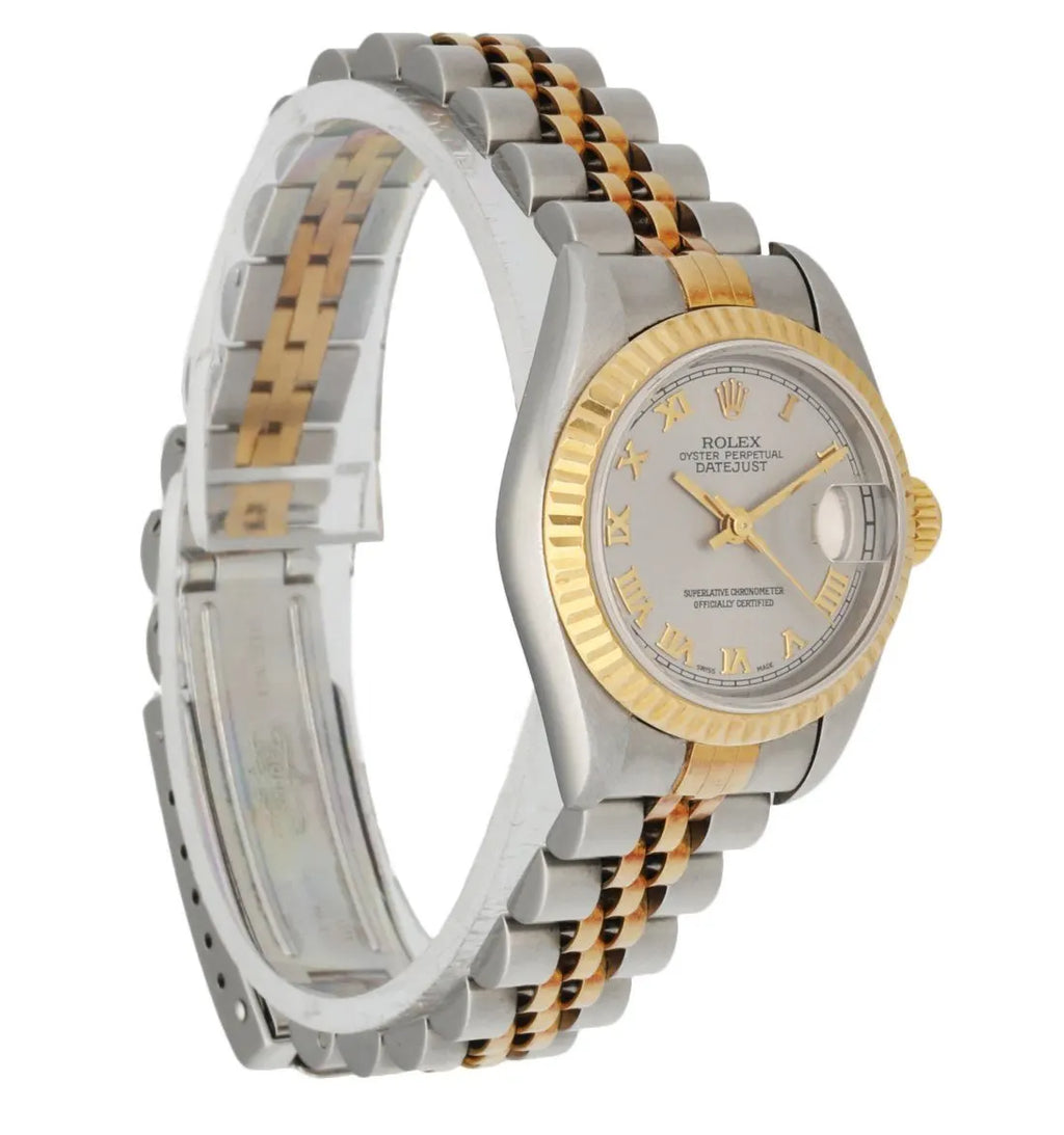 datejust Rolex Silver Dial Two-Tone - Hình 3