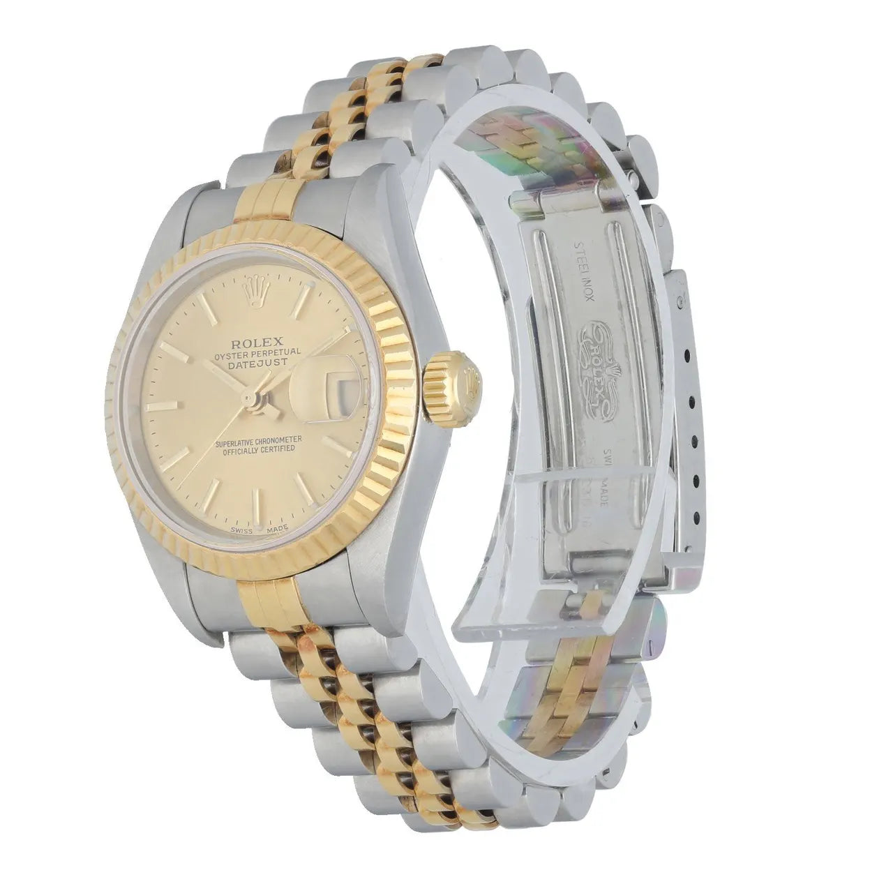gold Rolex Two-Tone Champagne Datejust - Hình 2