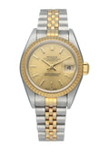 gold Rolex Two-Tone Champagne Datejust