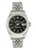 date Rolex Black Dial Oyster Perpetual