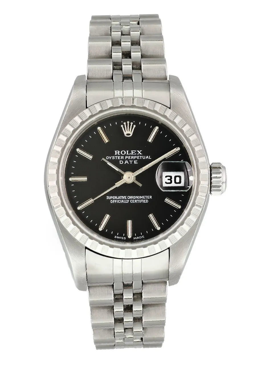 date Rolex Black Dial Oyster Perpetual - Hình 3