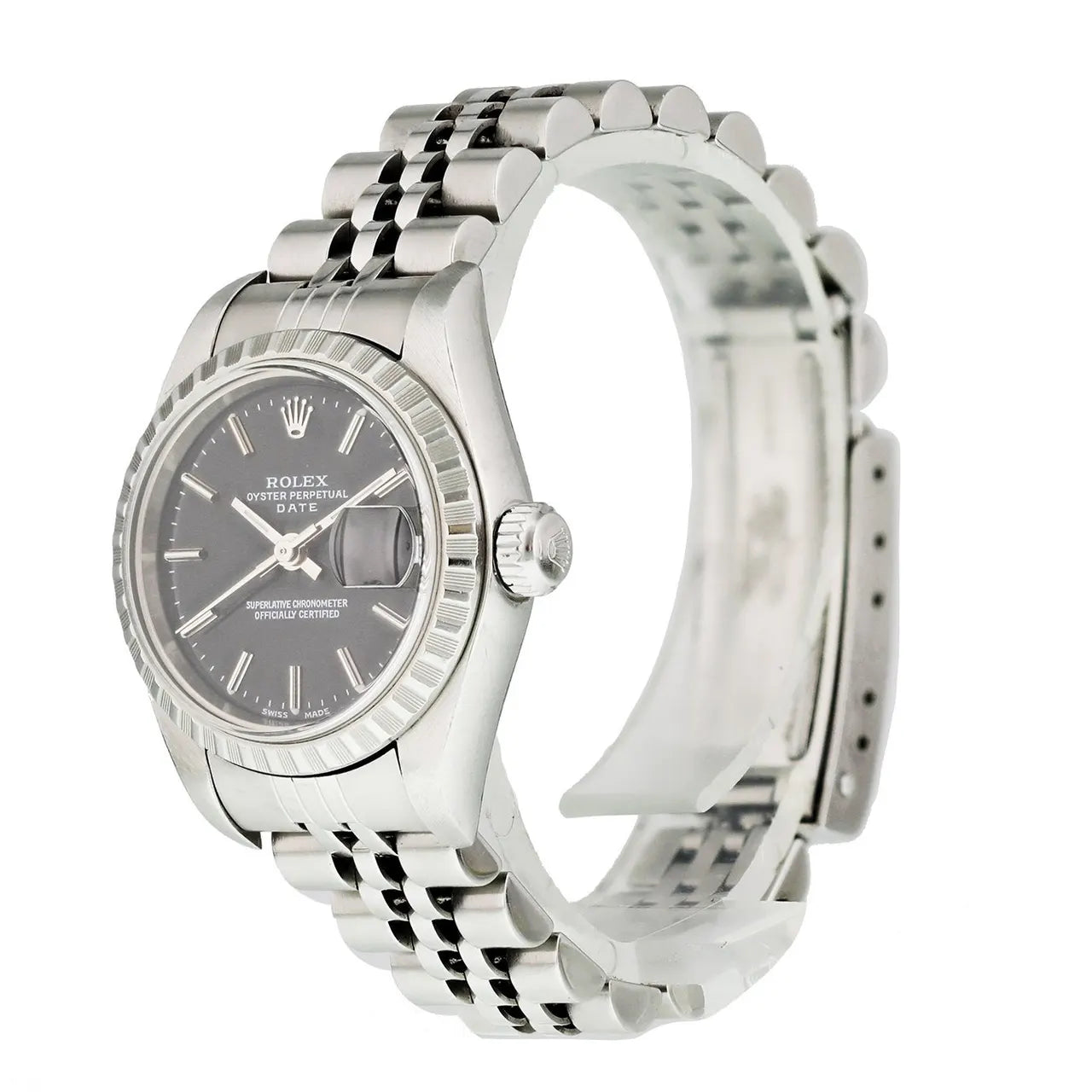 date Rolex Black Dial Oyster Perpetual - Hình 4
