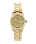 Rolex Gold Champagne Diamond Ladies