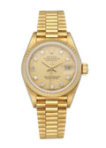Rolex Gold Champagne Diamond datejust