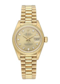 Rolex Datejust Gold Champagne Dial Diamond Markers