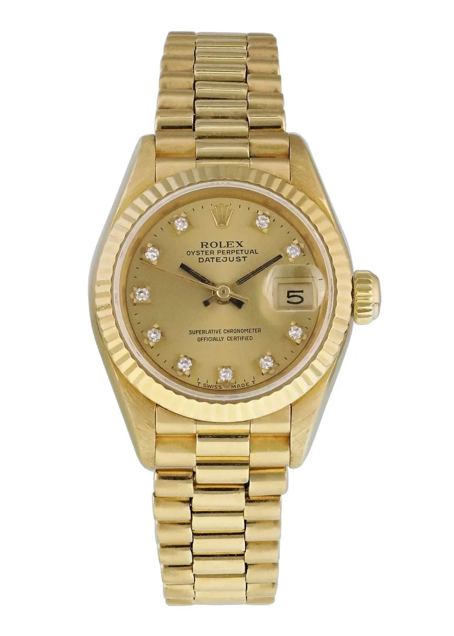 datejust oyster Rolex Gold Champagne Diamond