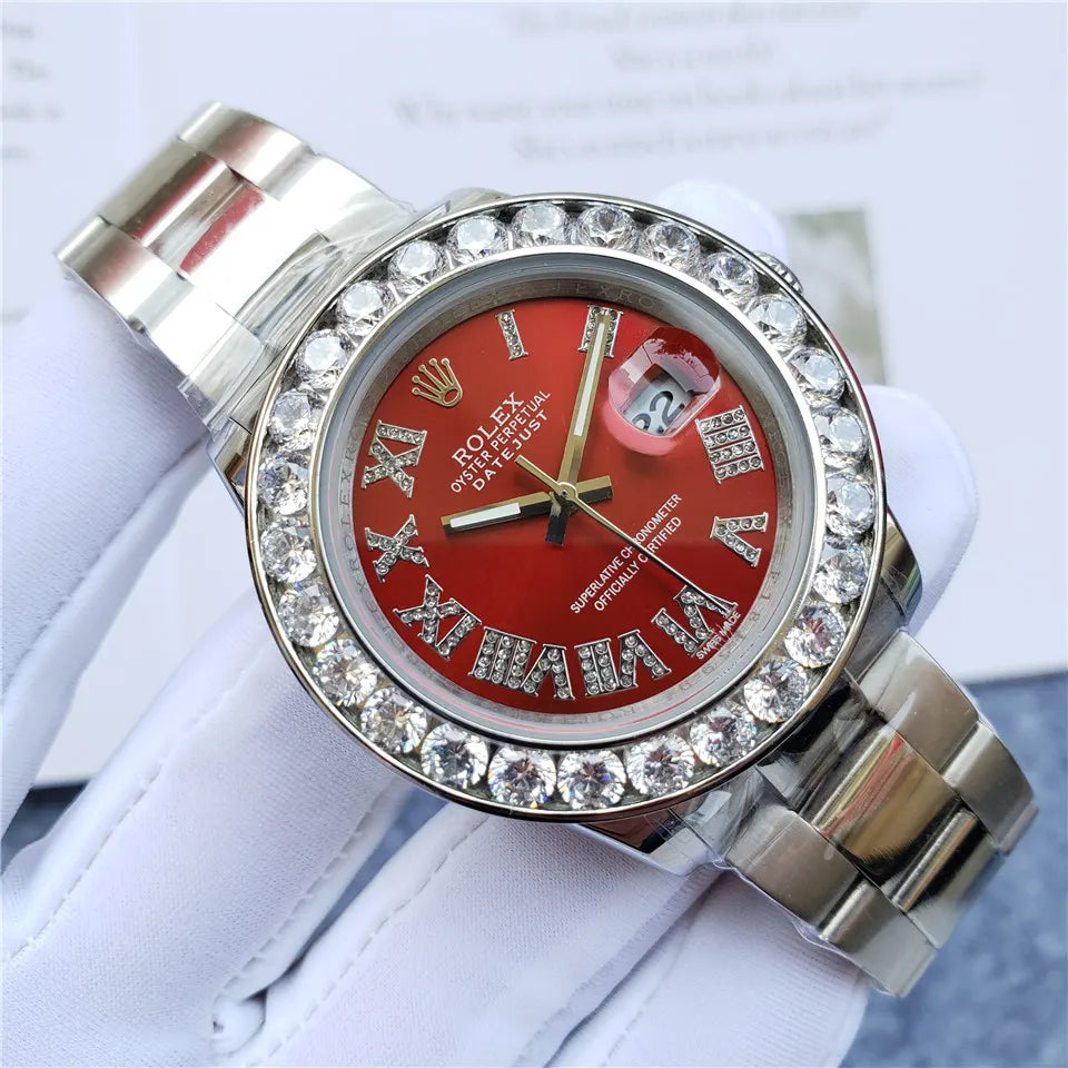 Rolex Red Diamond Datejust - Hình 3