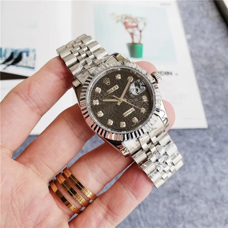 Datejust Black Pattern Diamond - Hình 6