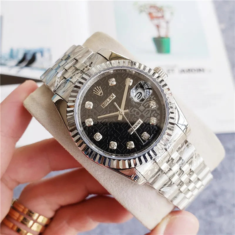 Datejust Black Pattern Diamond - Hình 4