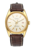 Rolex Gold Datejust Brown Leather