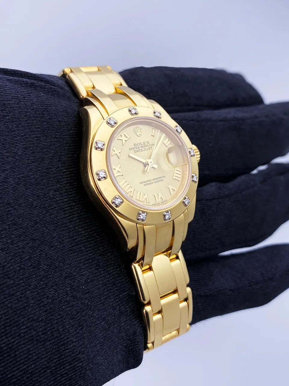 Rolex Gold Champagne Diamond Bezel - Hình 4