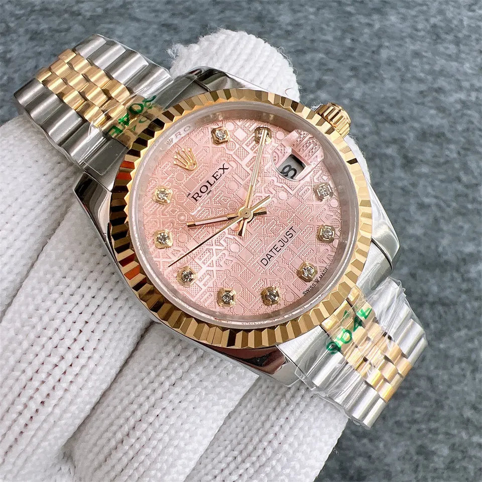 Rolex Pink Tapestry Datejust - Hình 5