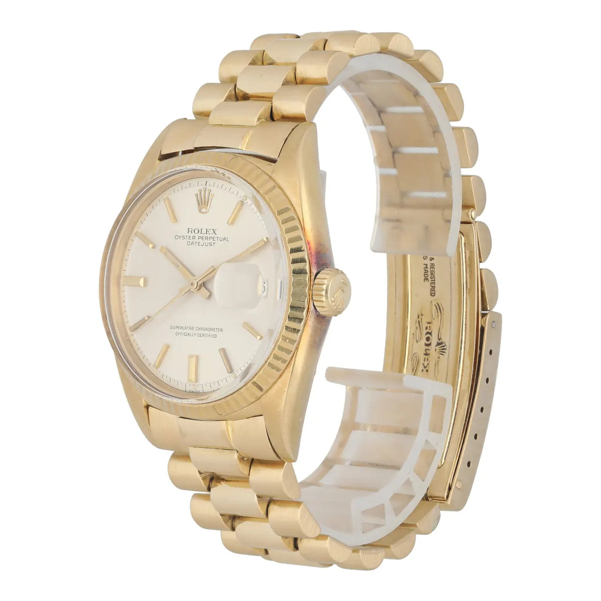 oyster Rolex Gold Champagne Dial Datejust - Hình 2