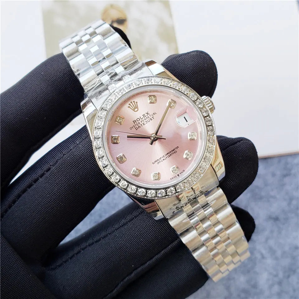 Rolex Pink Diamond Bezel Datejust - Hình 6