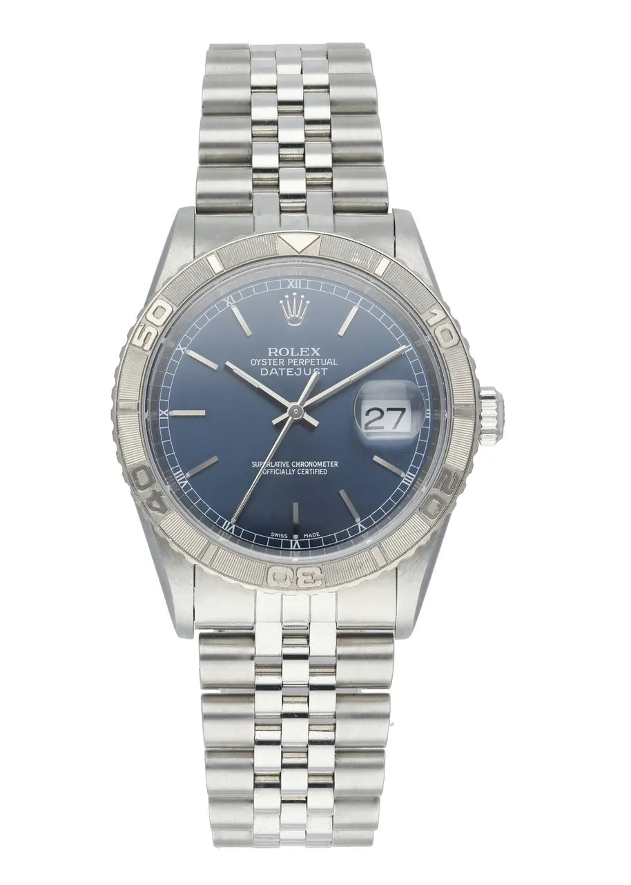 bezel Rolex Datejust Blue Dial Steel