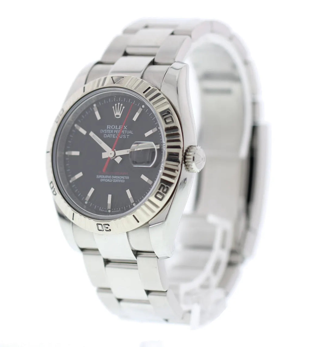 black Rolex Datejust Turn-O-Graph