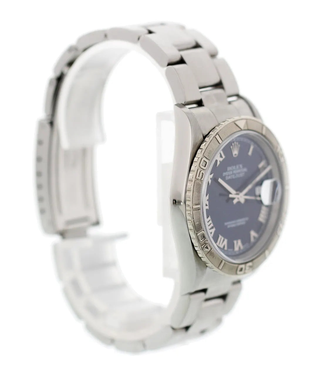 stainless steel Rolex Datejust Blue Roman Dial