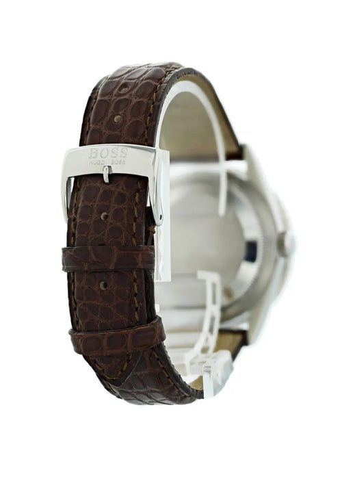 alligator Rolex Datejust Slate Dial