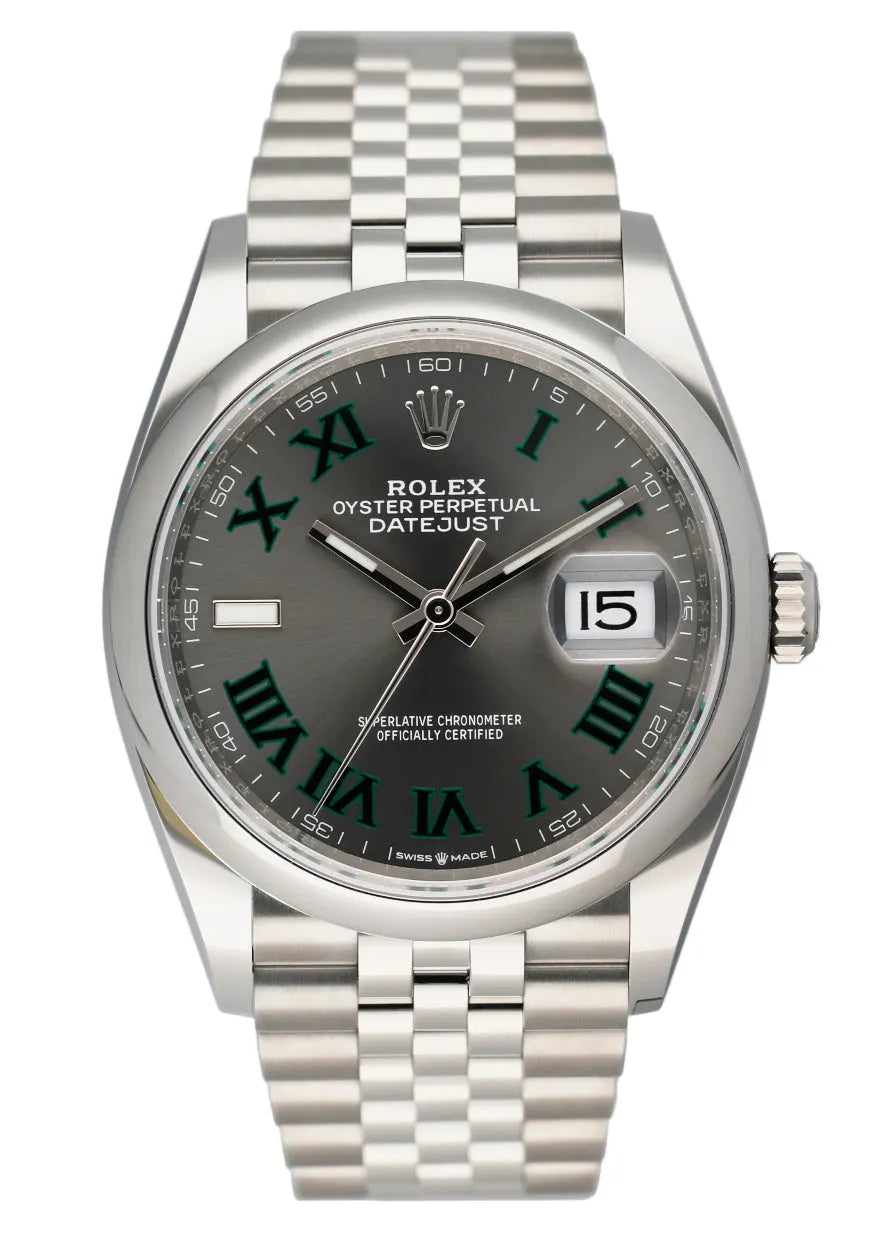 Rolex Green Roman Datejust