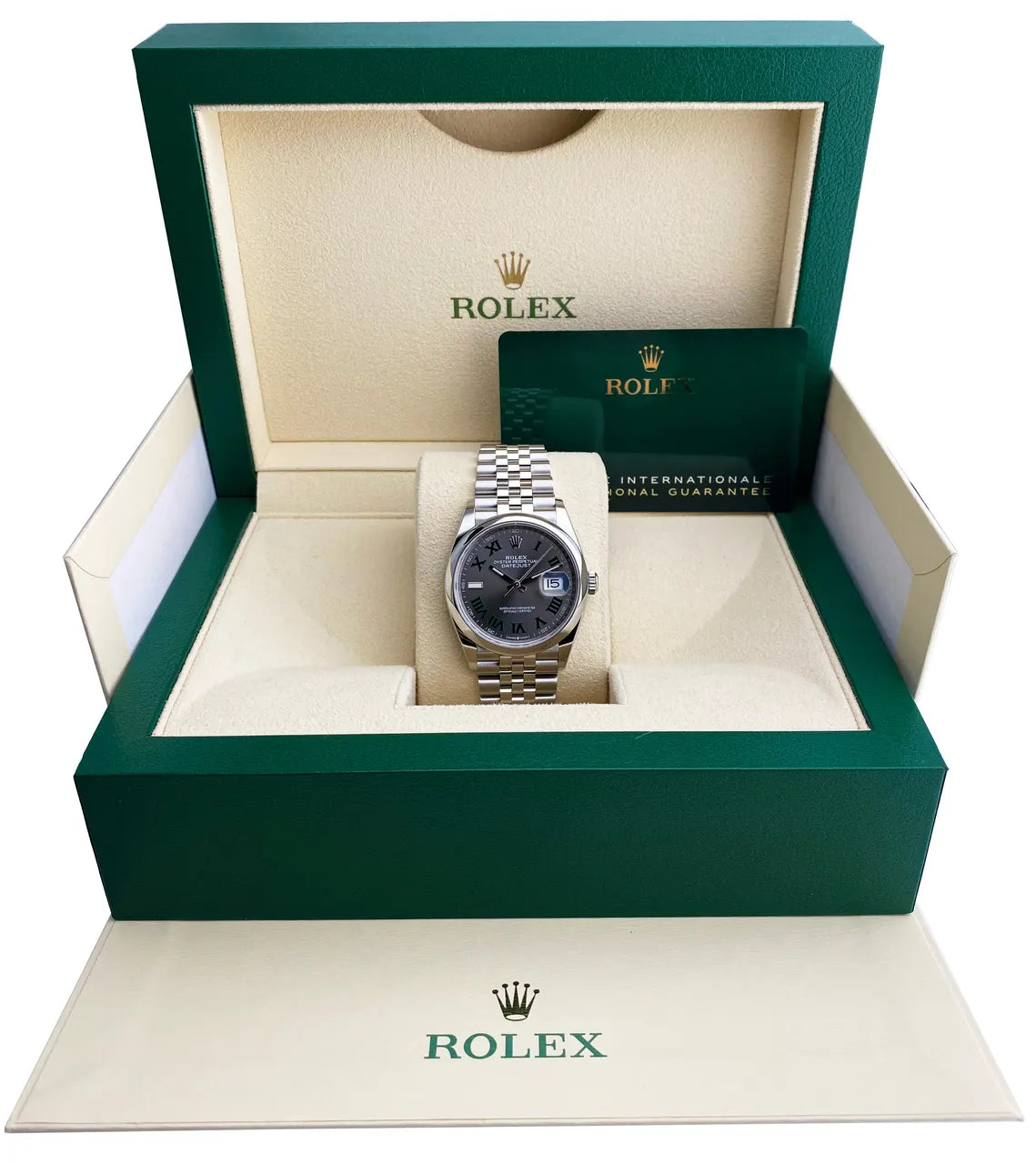 Rolex Green Roman Datejust - Hình 2